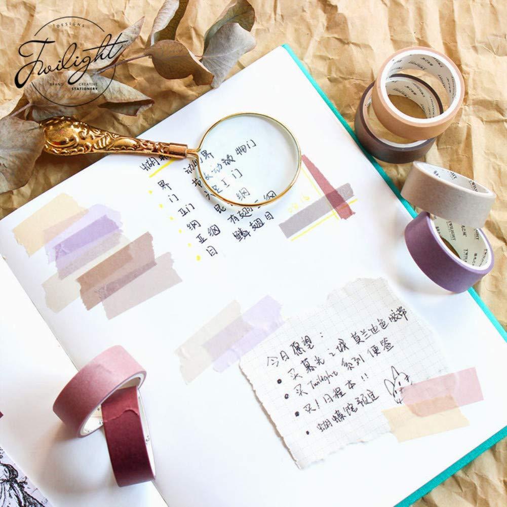 Set de 12 Rollos de Cinta Washi Yubbaex 8mm Morandi