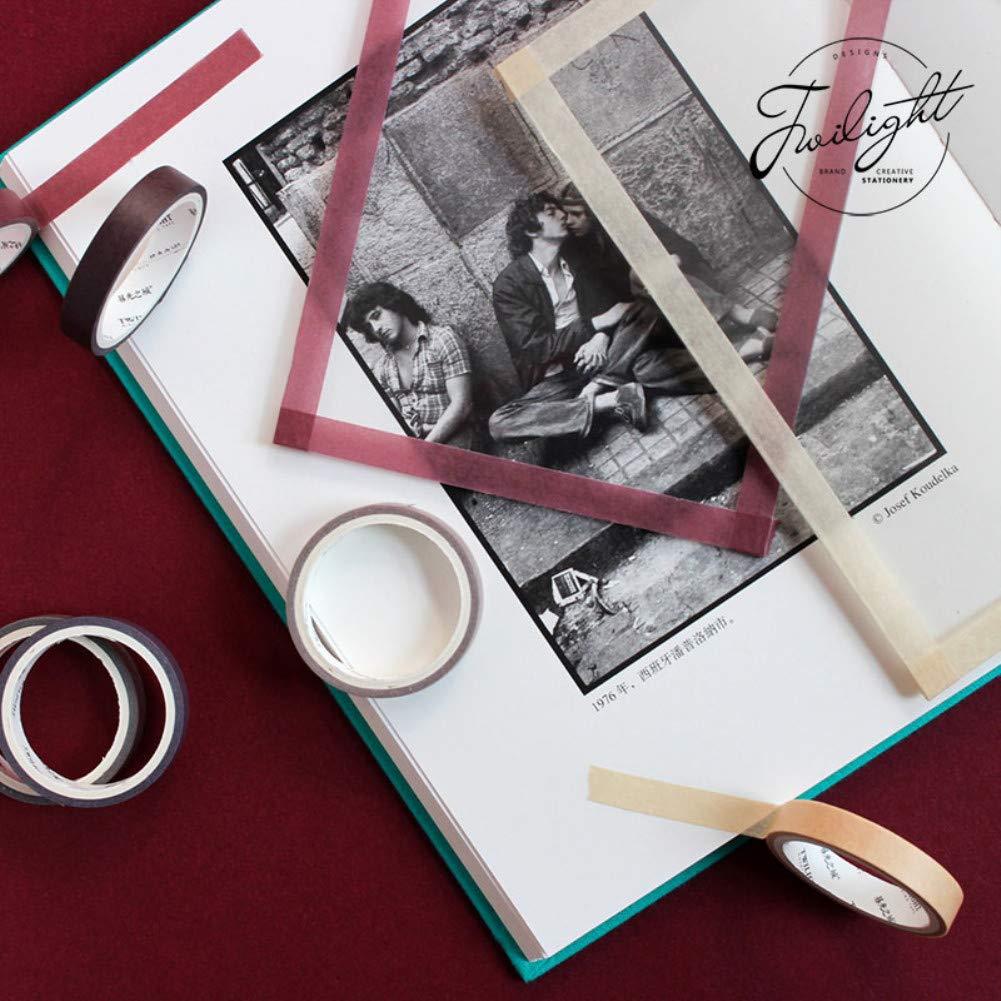 Set de 12 Rollos de Cinta Washi Yubbaex 8mm Morandi