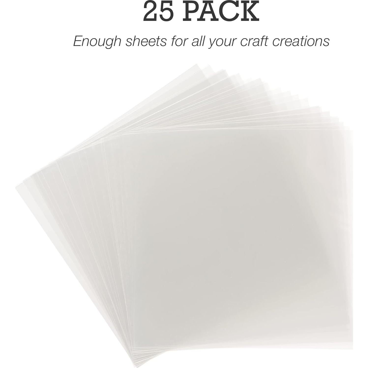 Samsill 25 Hojas Plástico Transparente 12x12 cm .007 para Manualidades