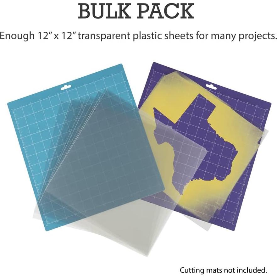 Samsill 25 Hojas Plástico Transparente 12x12 cm .007 para Manualidades