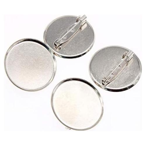 50 Broches Clasp Pin RuiLing 2.5cm Plata para DIY Joyería