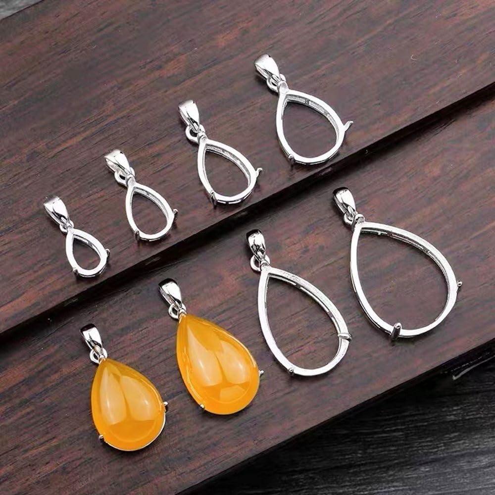 Bisel de Plata Esterlina 925 Adabele 8mm x 6mm Hipoalergénico