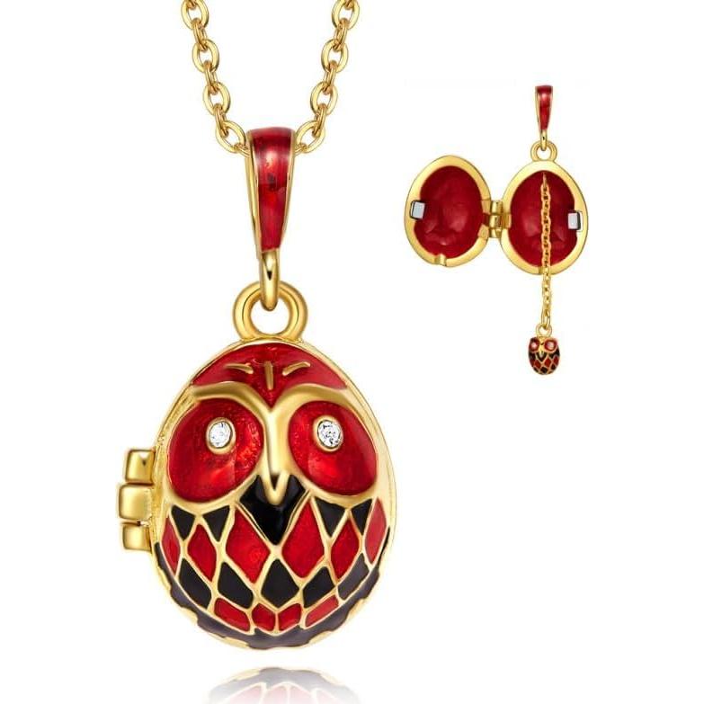 Collar Colgante de Charm Vintage de Esmalte para Mujeres 45.7 cm