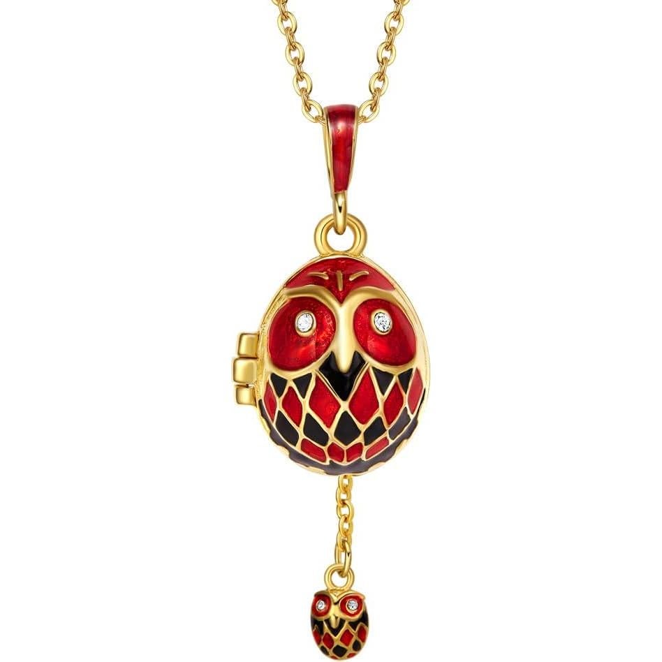 Collar Colgante de Charm Vintage de Esmalte para Mujeres 45.7 cm