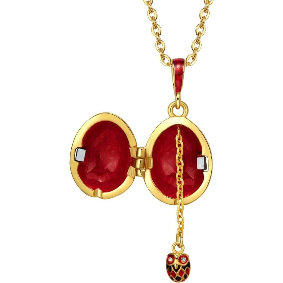 Collar Colgante de Charm Vintage de Esmalte para Mujeres 45.7 cm