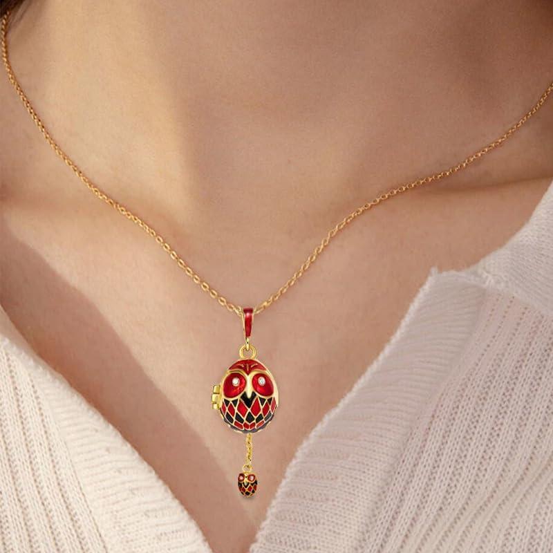 Collar Colgante de Charm Vintage de Esmalte para Mujeres 45.7 cm