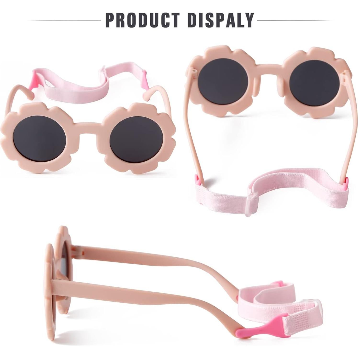 Gafas de sol polarizadas JUDOO para bebés 0-4 años con correa