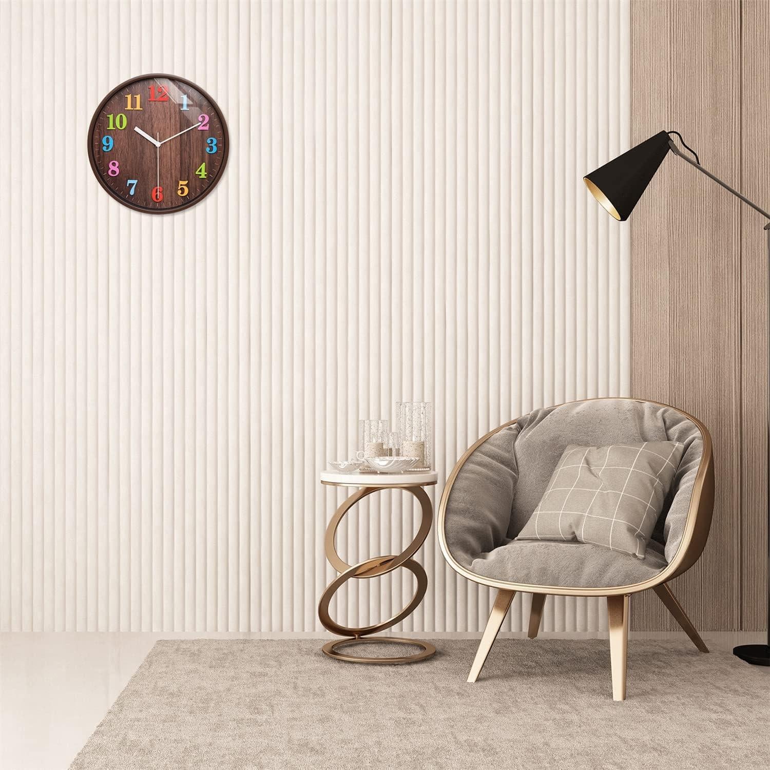 Reloj de Pared Silencioso Topkey 30cm Redondo para Niños