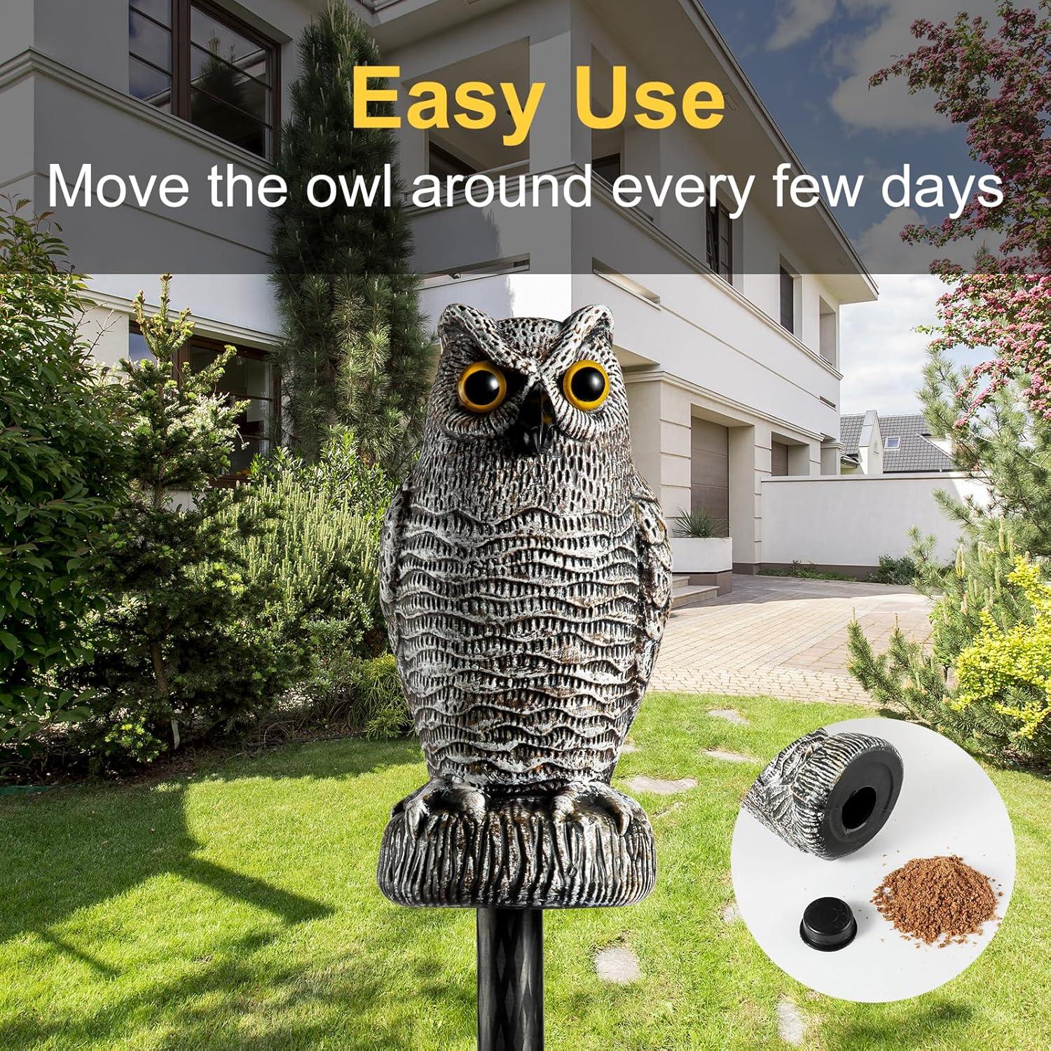 Espantapájaros Búho OFFO para Jardín 21 cm Marrón