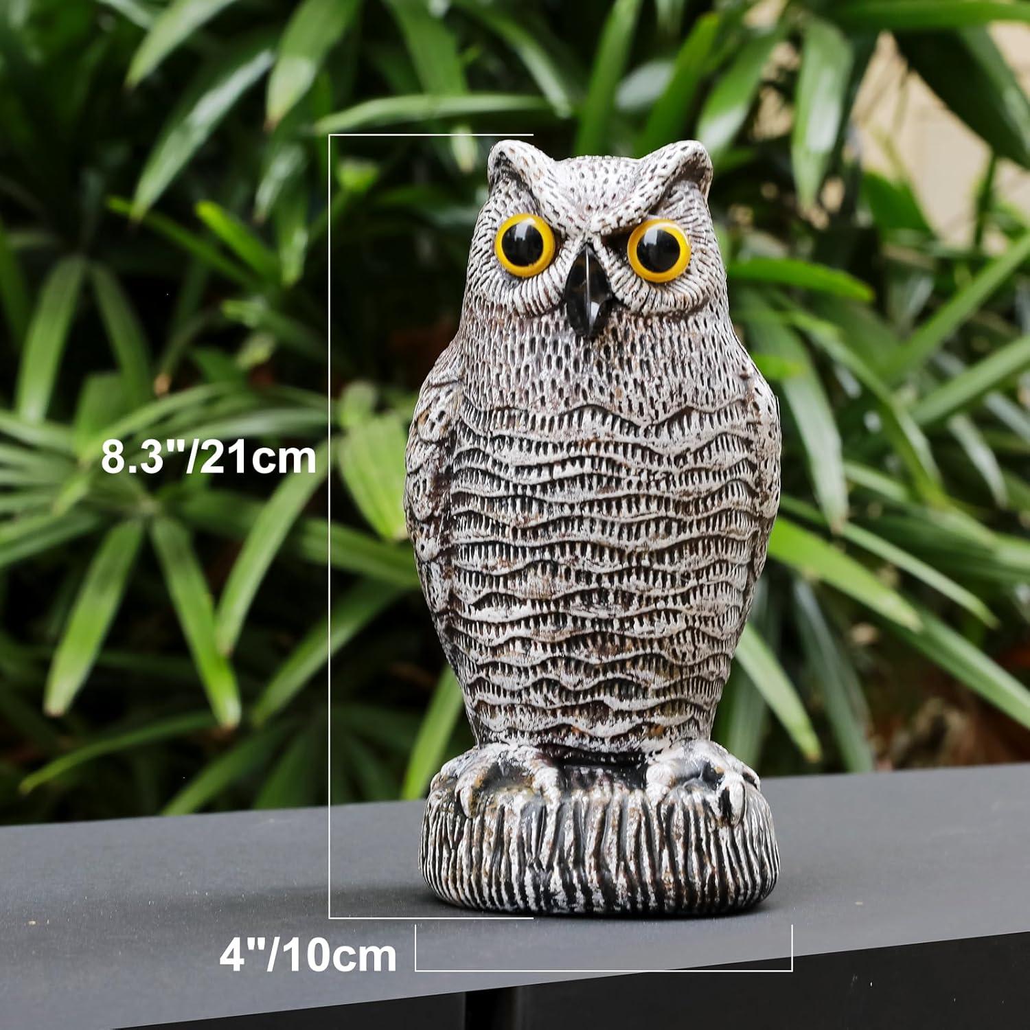 Espantapájaros Búho OFFO para Jardín 21 cm Marrón