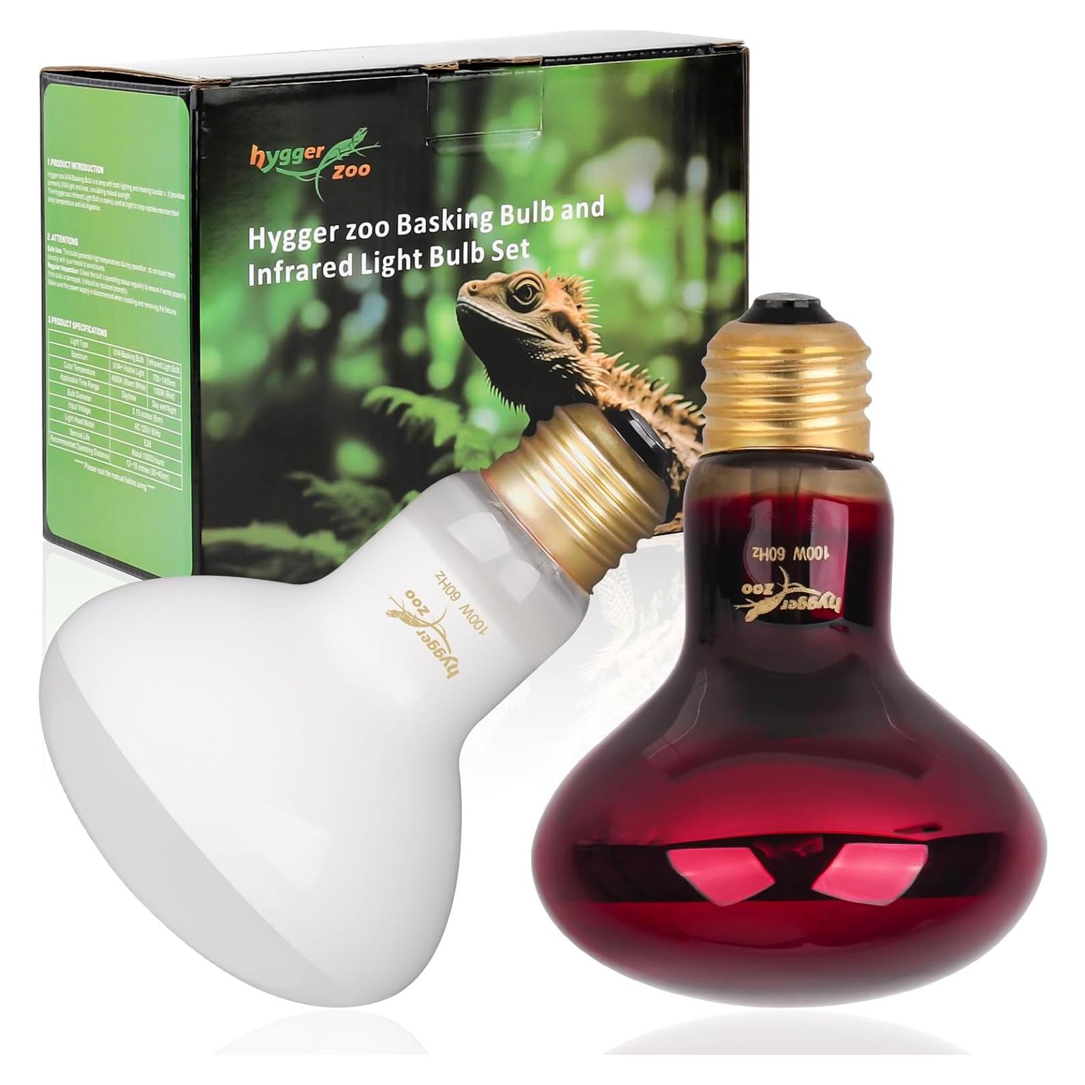 Bombillas de Calor Infrarrojo 75W Hygger Zoo para Reptiles 2PCS
