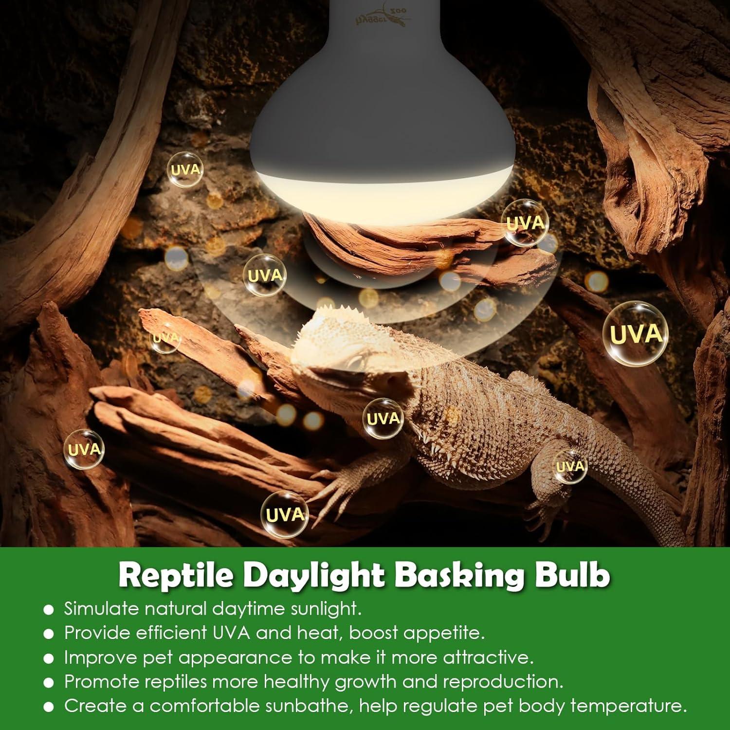 Bombillas de Calor Infrarrojo 75W Hygger Zoo para Reptiles 2PCS