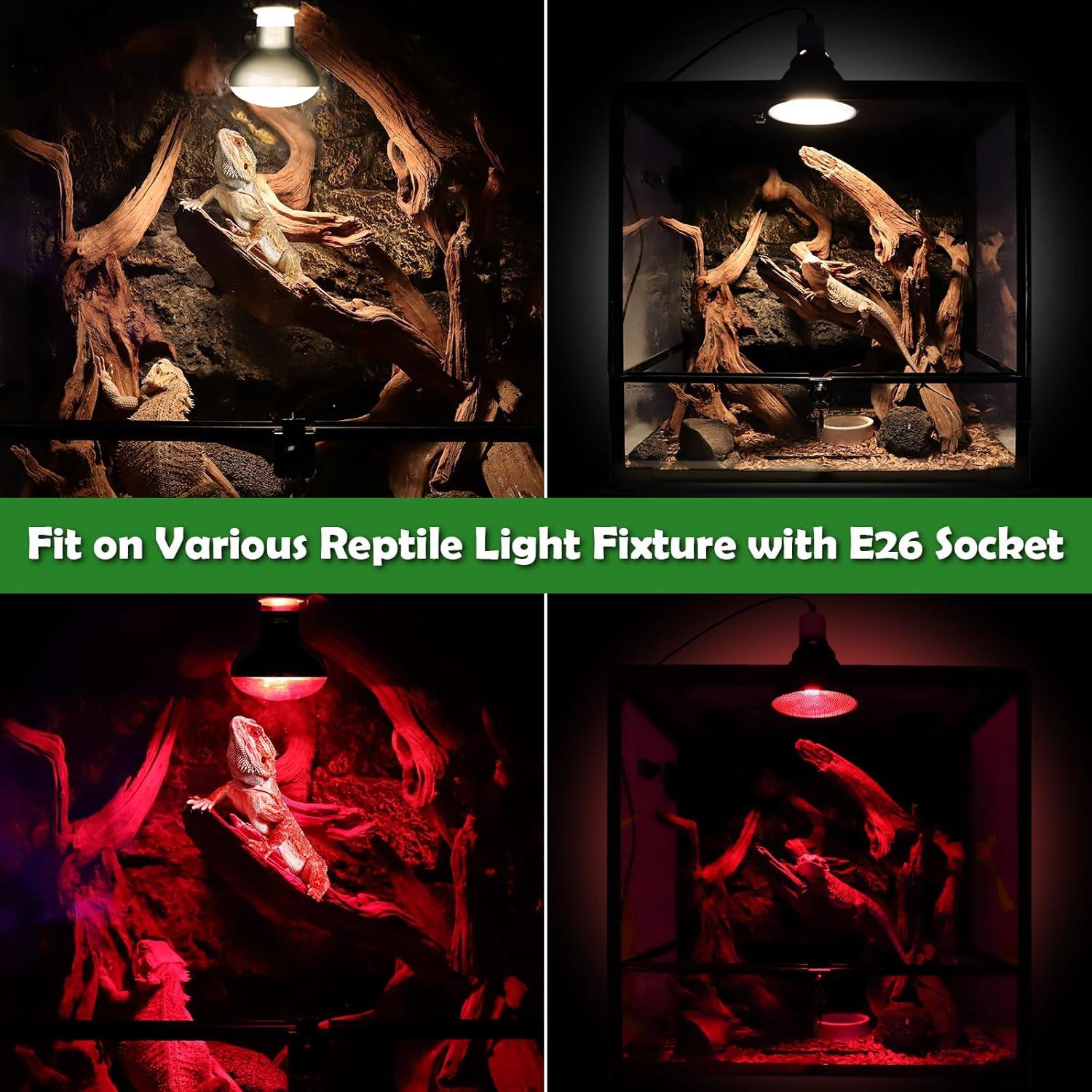 Bombillas de Calor Infrarrojo 75W Hygger Zoo para Reptiles 2PCS