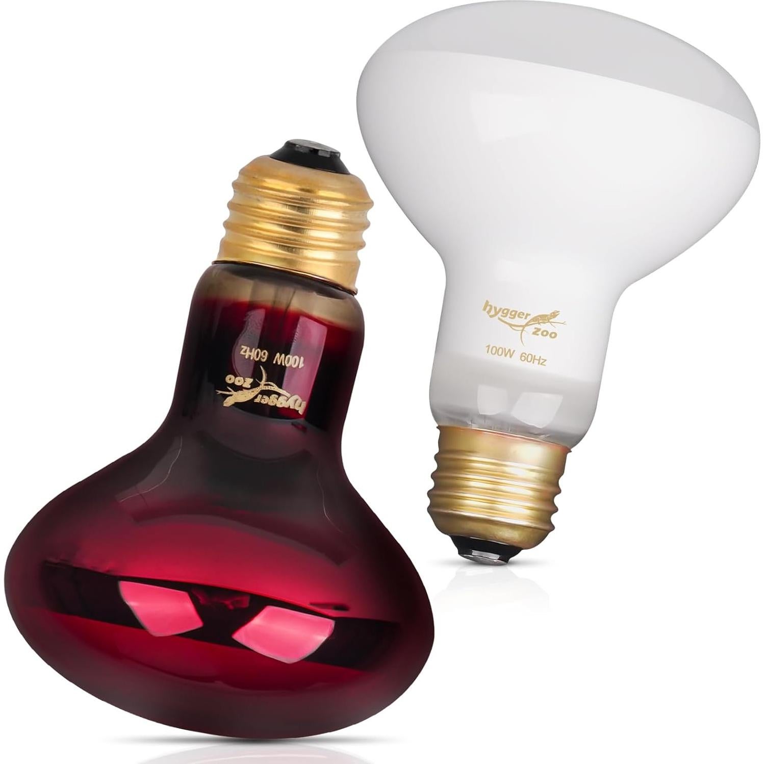 Bombillas de Calor Infrarrojo 75W Hygger Zoo para Reptiles 2PCS