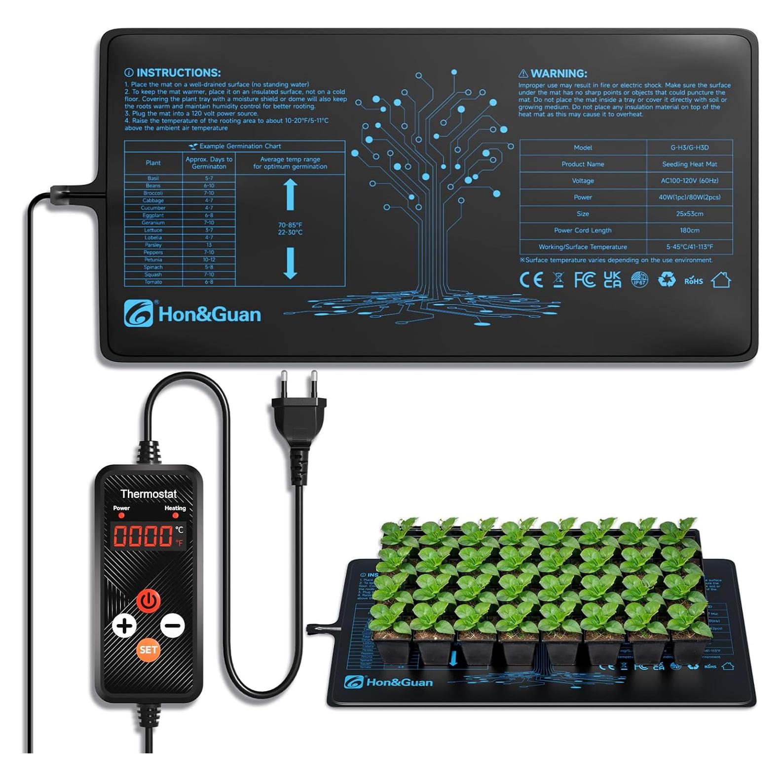 Alfombrilla Térmica para Plántulas Hon&Guan 26.99x53.34cm