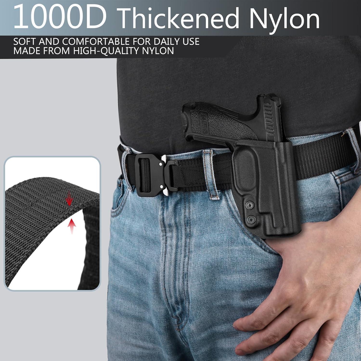 Cinturón Táctico MOZETO para Hombres 3.81 cm Nylon EDC CCW