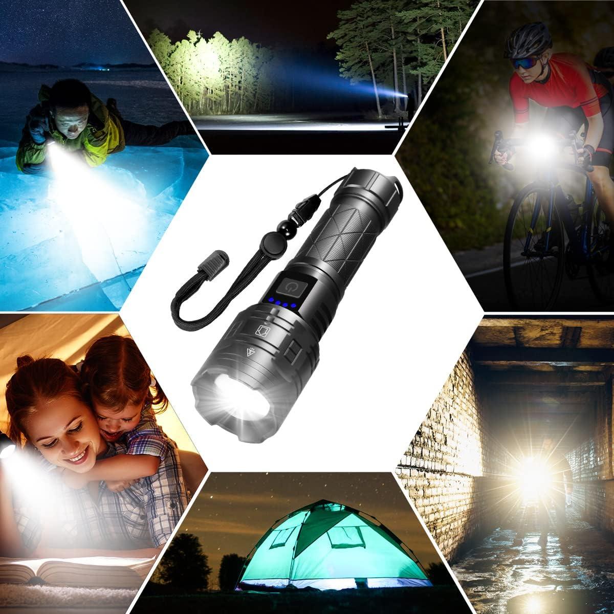 Linterna LED Recargable IkeeRuic 5 Modos Impermeable 317g