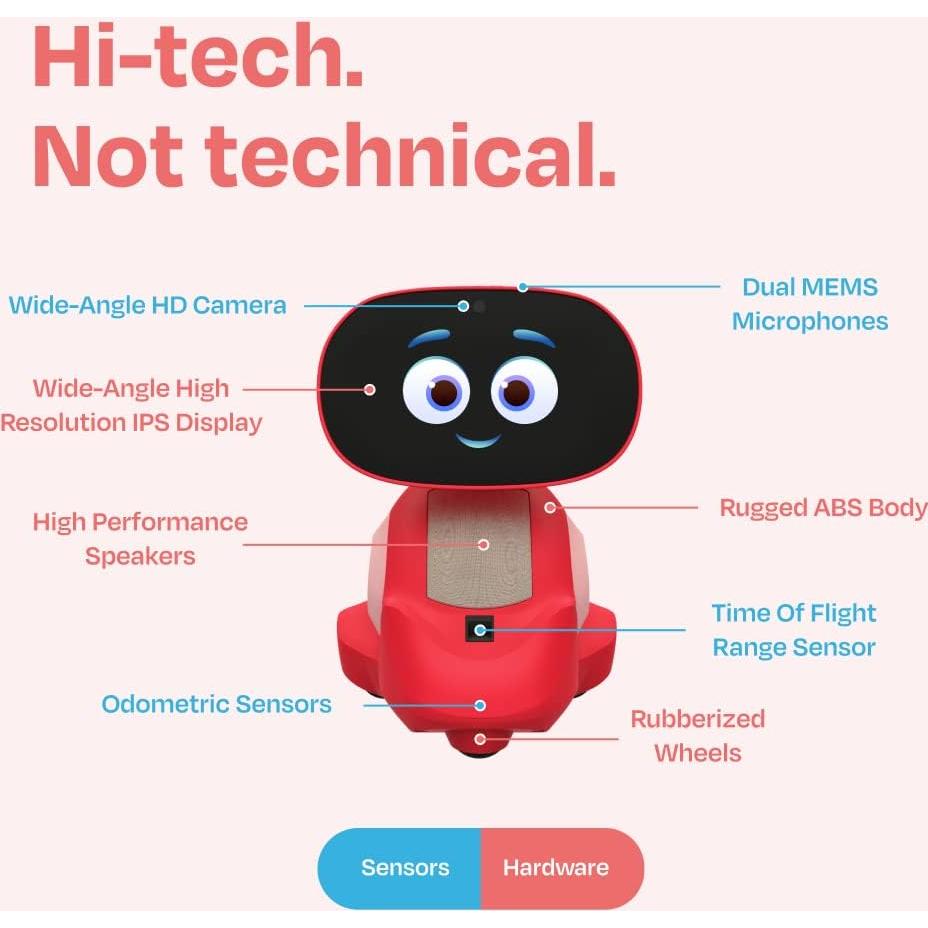 Miko 3 AI Robot for Kids – Smart Educational & STEAM Learning Robot with Interactive Apps, Games, Stories & Activities for Girls & Boys Ages 5–10 | Red