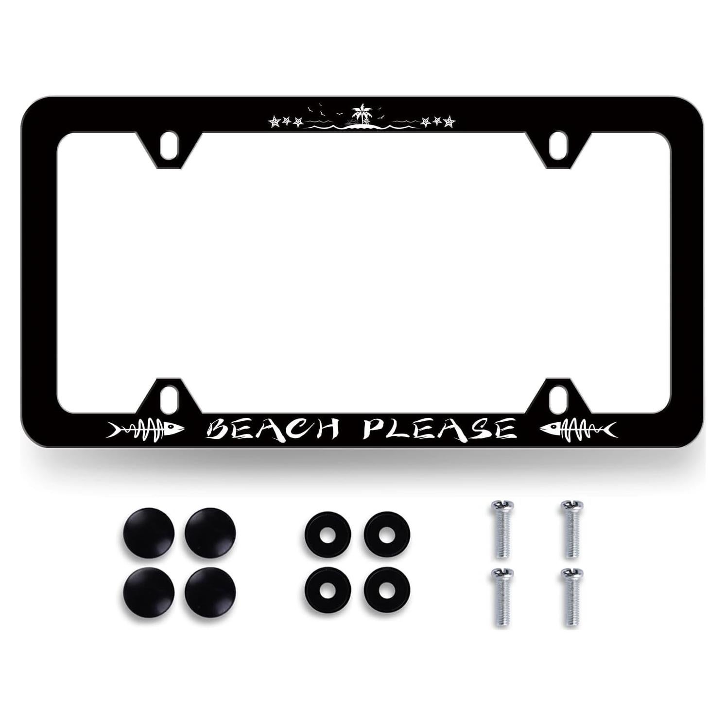 Marco de Placa de Licencia MUAWUOIK Acero Inoxidable 31.2x16cm