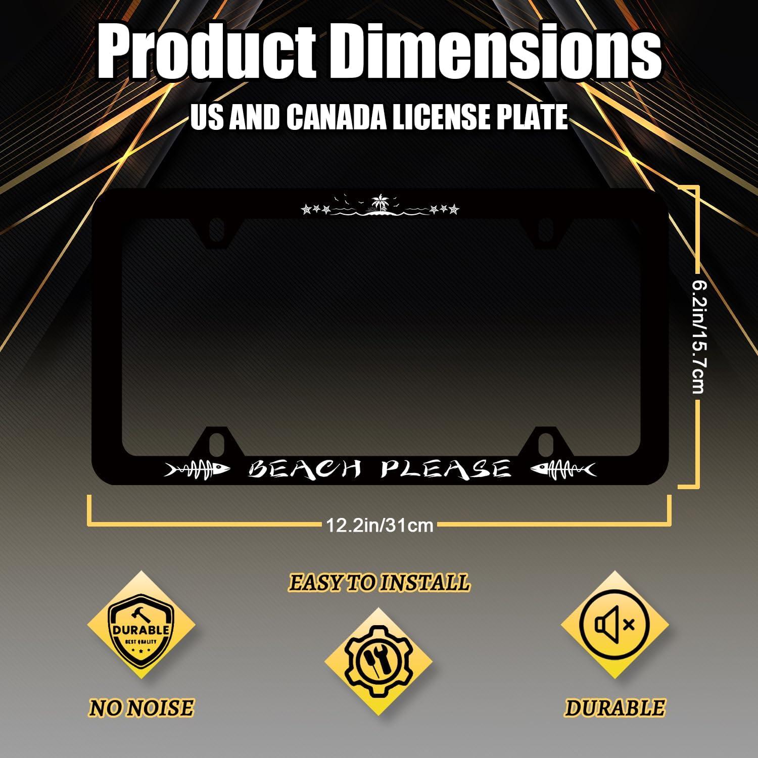 Marco de Placa de Licencia MUAWUOIK Acero Inoxidable 31.2x16cm