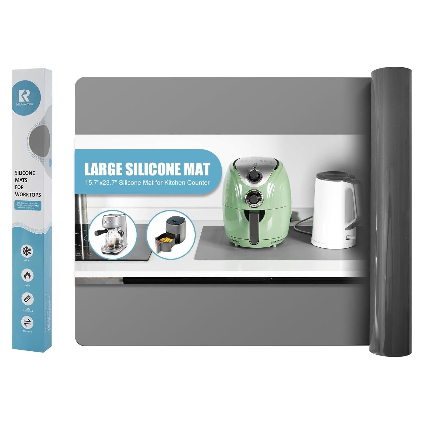 Alfombrilla de Silicona KitchenRaku 60x40 cm Antideslizante