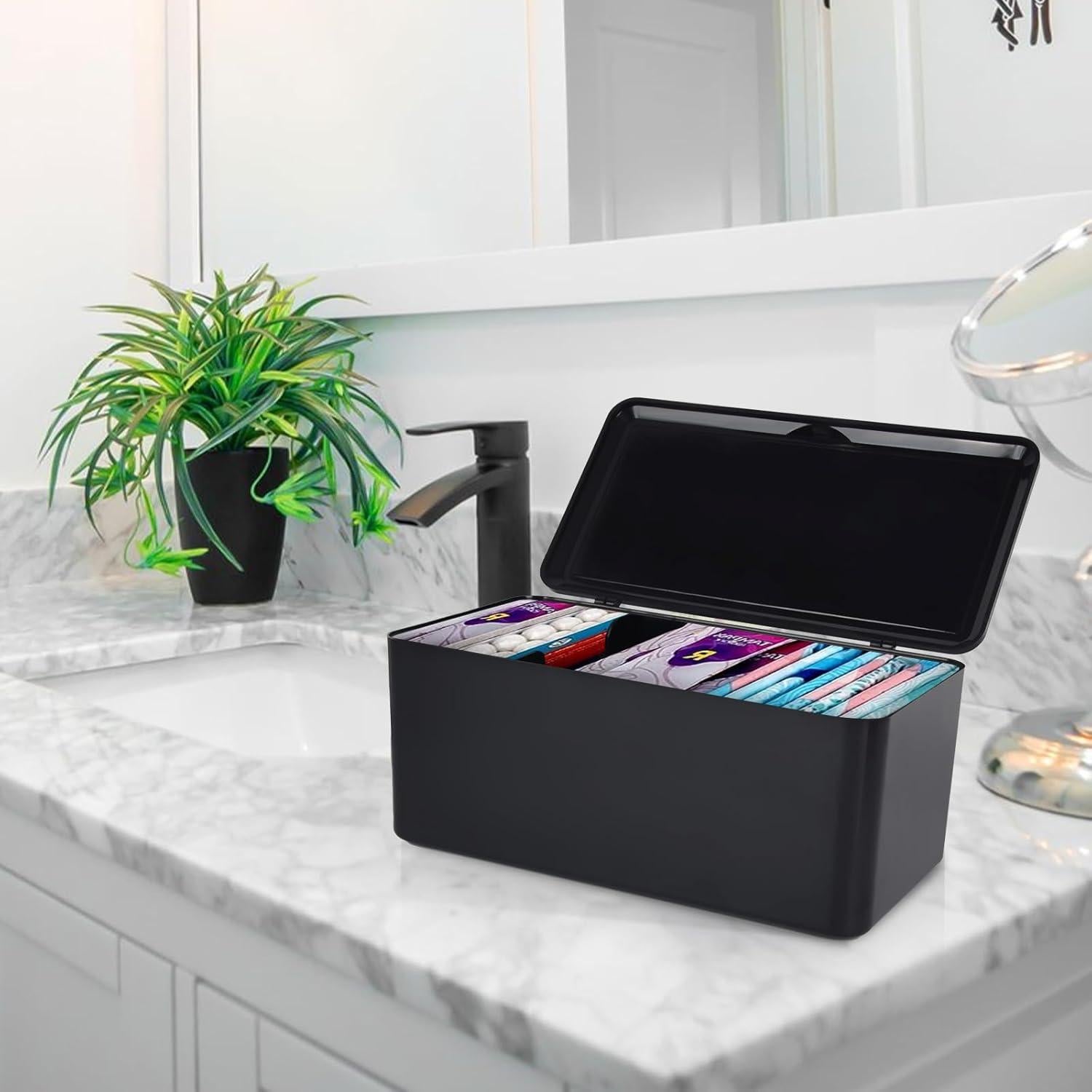 Organizador de Compresas y Tampones ChengFu Negro 25x13x11 cm