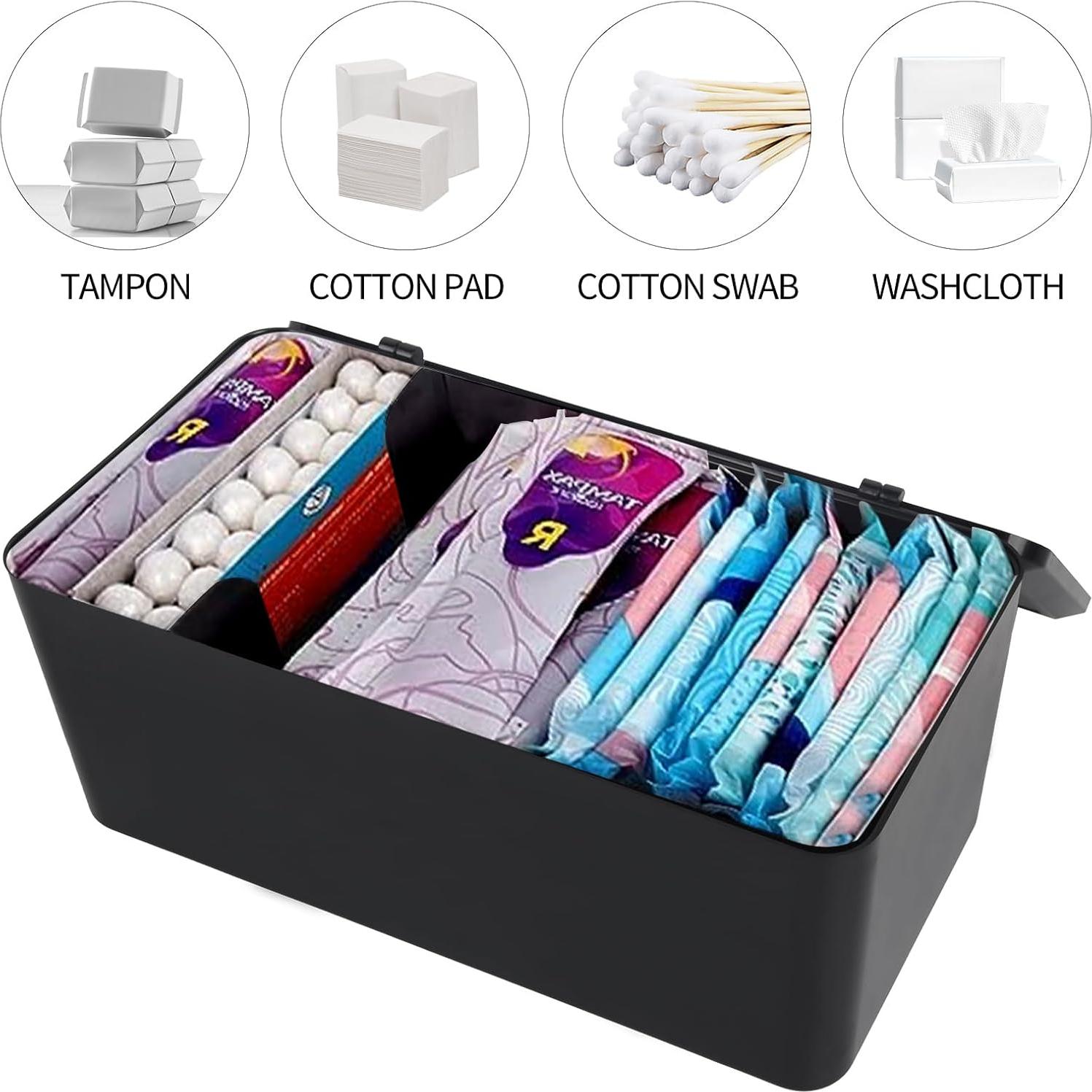 Organizador de Compresas y Tampones ChengFu Negro 25x13x11 cm