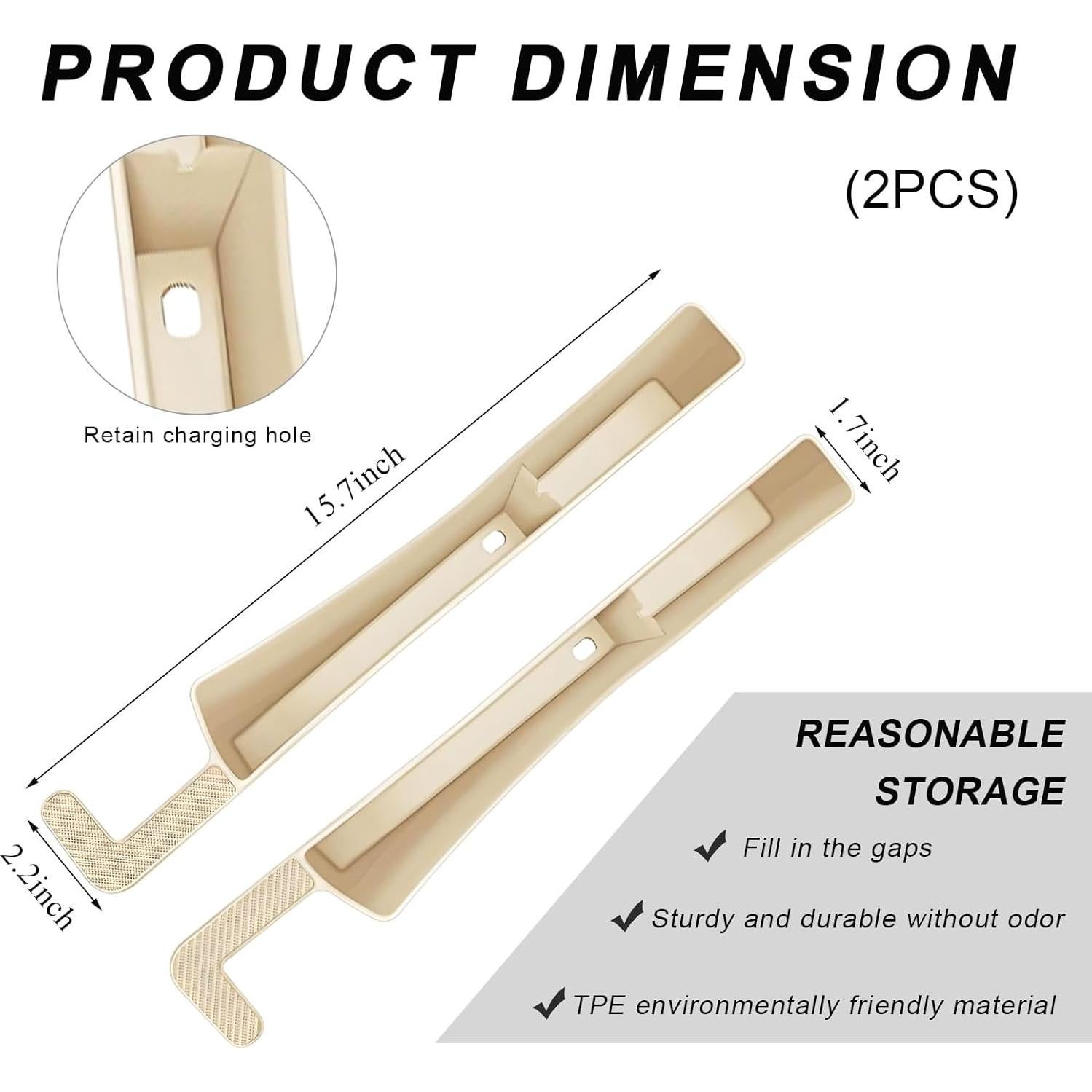 Organizador de Relleno de Espacio entre Asientos FSTURIOS Beige