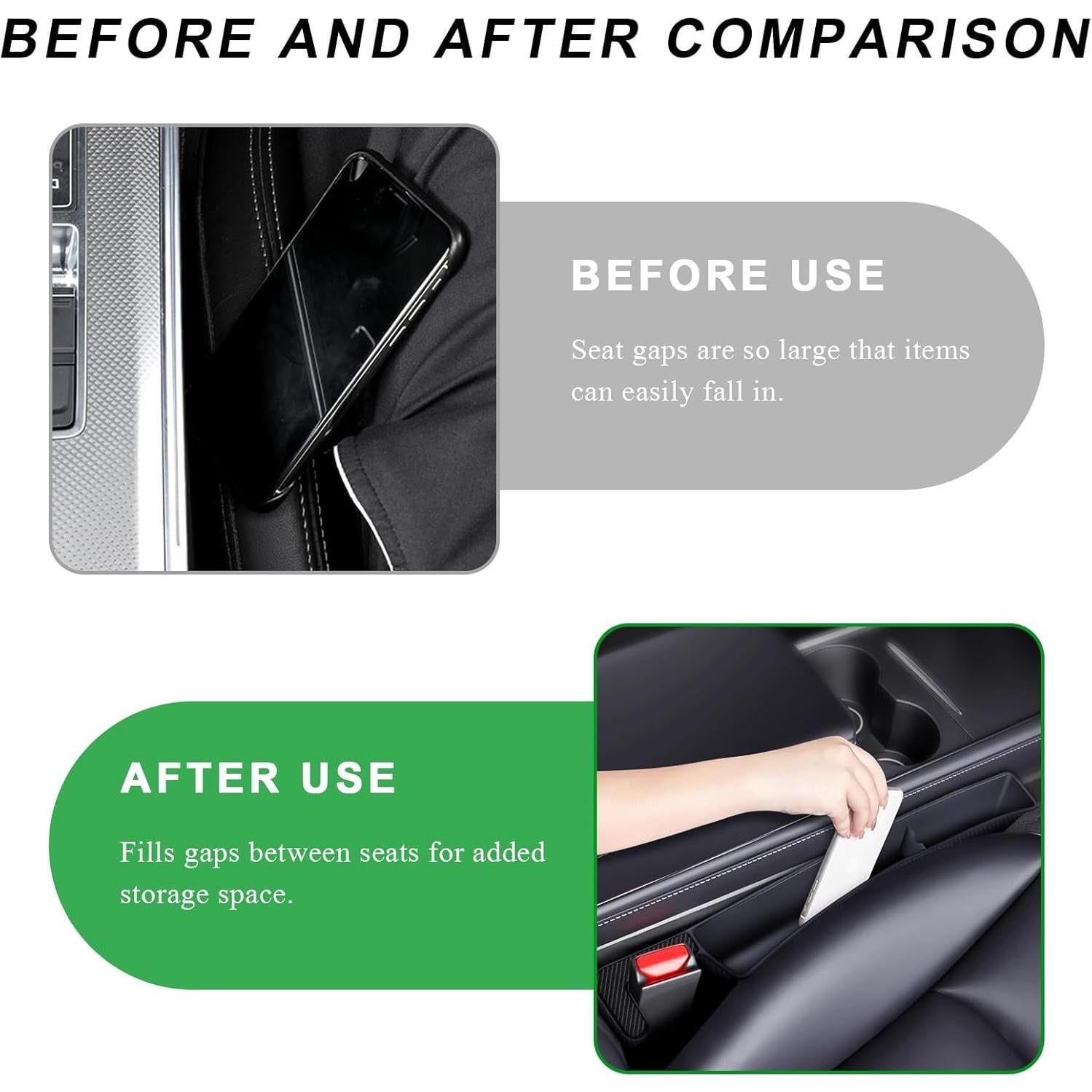 Organizador de Relleno de Espacio entre Asientos FSTURIOS Beige