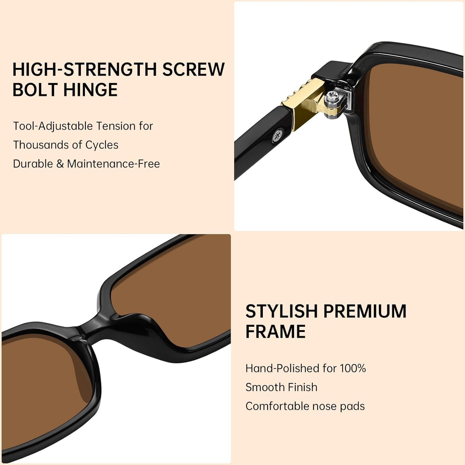 Gafas de sol retro STGATN para mujeres UV400 ovaladas y rectangulares