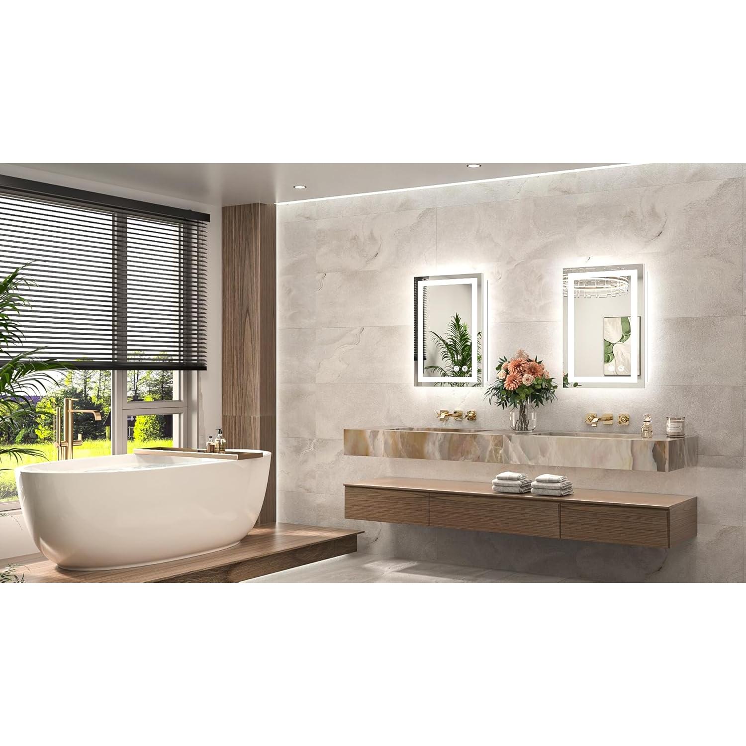 Espejo LED TETOTE 60x40 cm Iluminado Frontal y Trasero