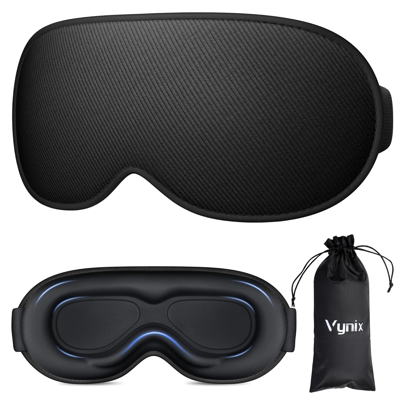 Máscara para dormir Vynix 100% blackout ajustable - Negro