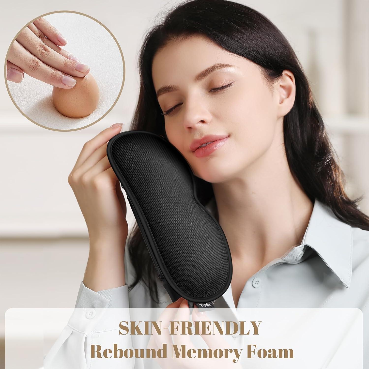 Máscara para dormir Vynix 100% blackout ajustable - Negro