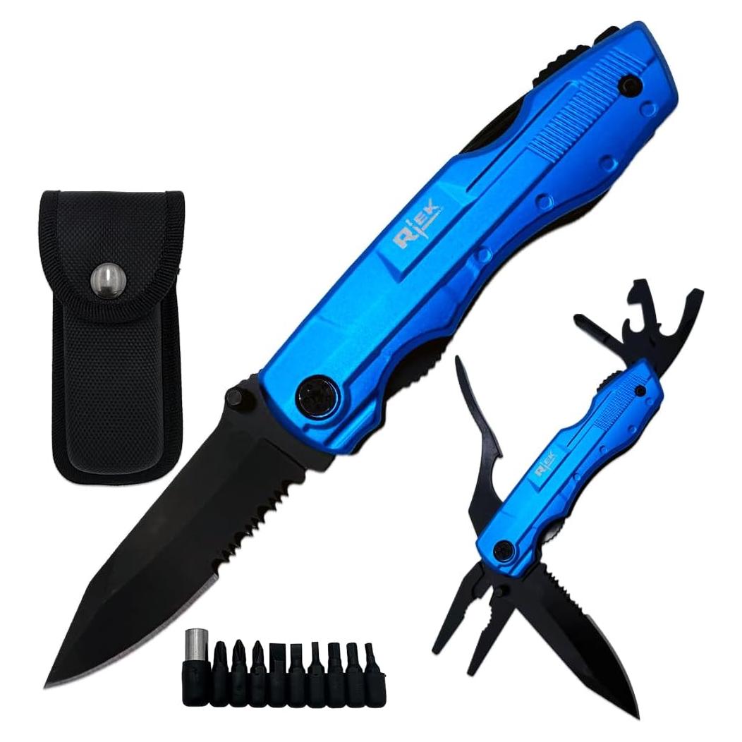 Cuchillo Plegable Rtek 8219 Multi Herramienta 4.5" Acero Inoxidable