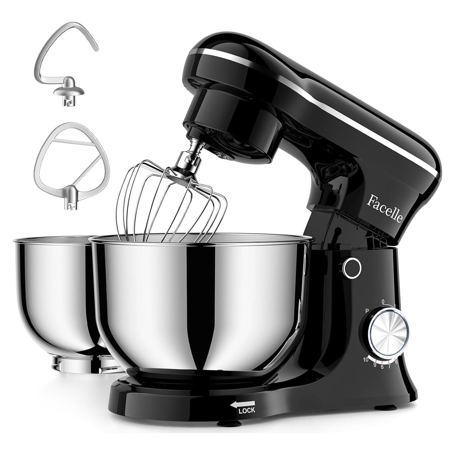 Mezclador de Pie Facelle SM-1542 6QT Acero Inoxidable 10 Velocidades