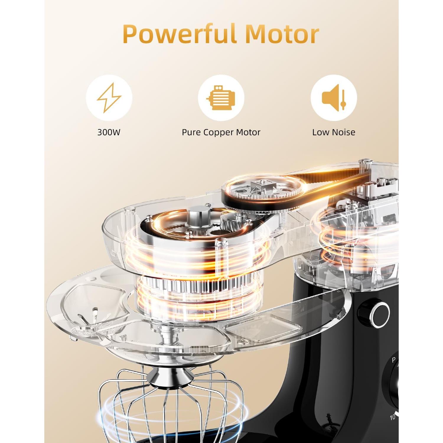 Mezclador de Pie Facelle SM-1542 6QT Acero Inoxidable 10 Velocidades