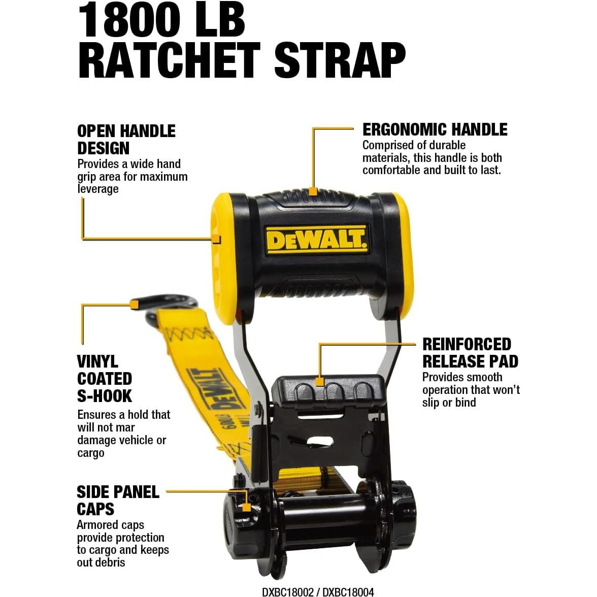 Correas de Amarre DEWALT DXBC18004 3.18 cm x 3.66 m 4 Pzas