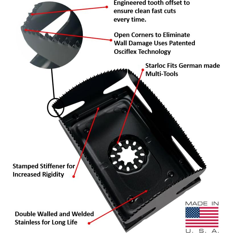 Cuchilla Oscilante Qbit SQ1000-S-SL Acero Inoxidable 1-Gang