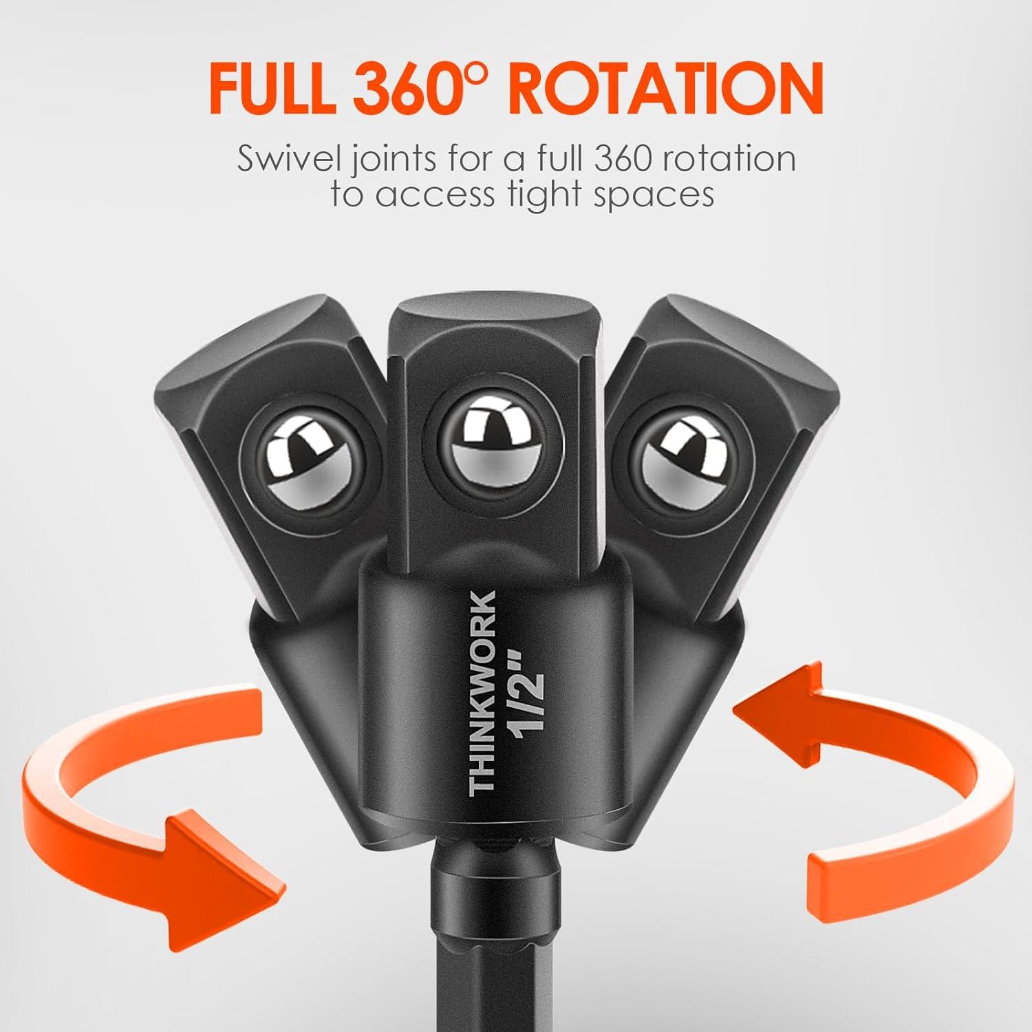 Juego de Adaptadores de Enchufe THINKWORK 9 Piezas Hexagonal