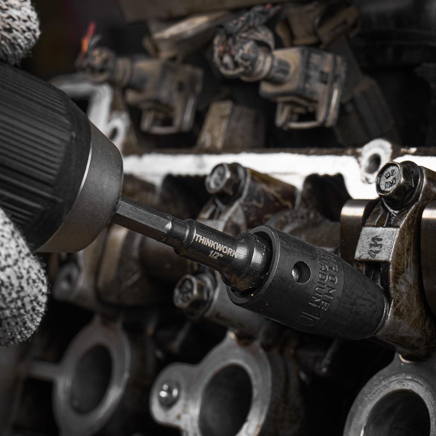 Juego de Adaptadores de Enchufe THINKWORK 9 Piezas Hexagonal