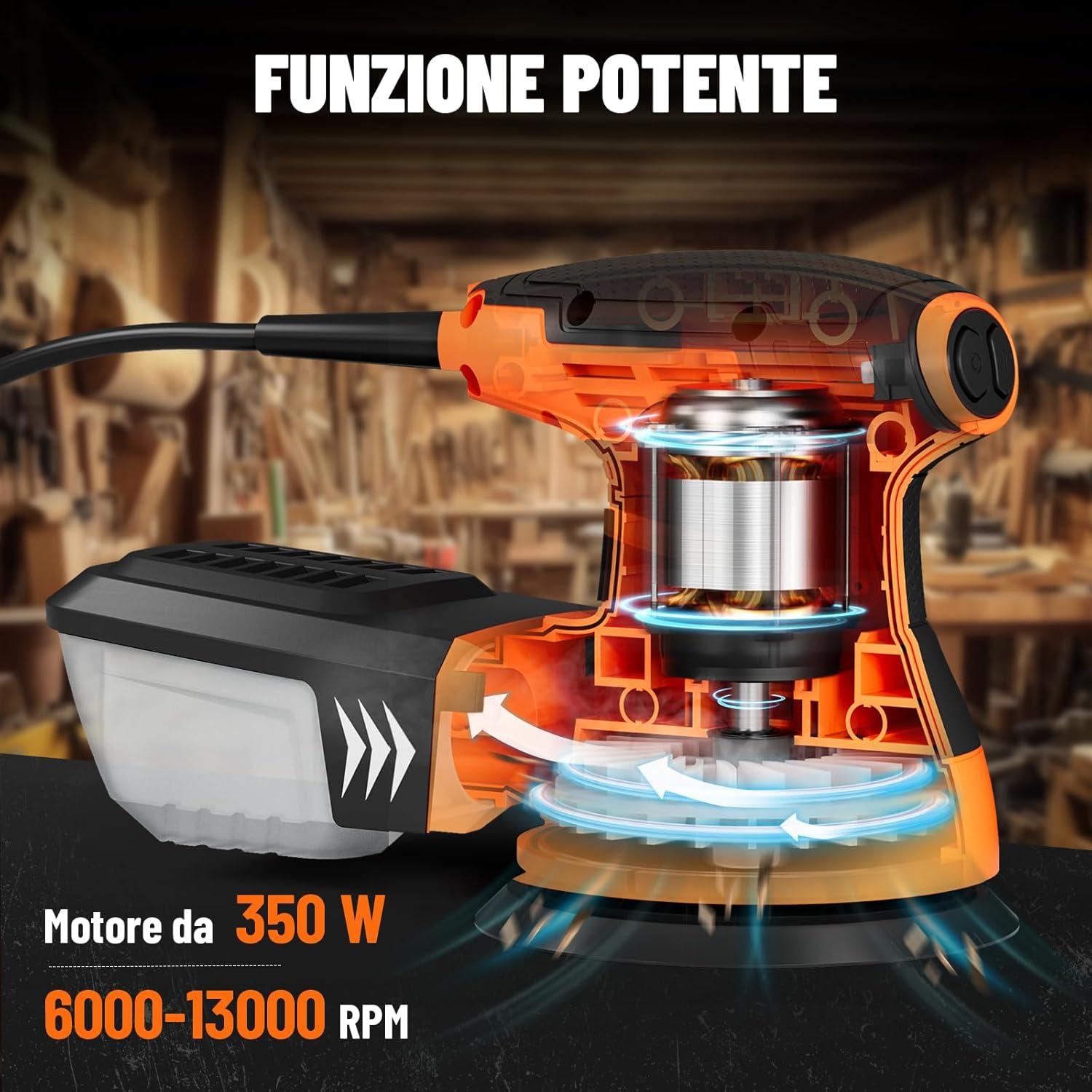 Lijadora Orbital DOVAMAN ROS01A 350W 6 Velocidades 12.7cm