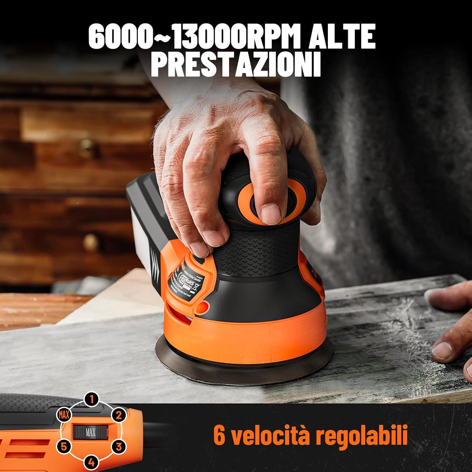 Lijadora Orbital DOVAMAN ROS01A 350W 6 Velocidades 12.7cm