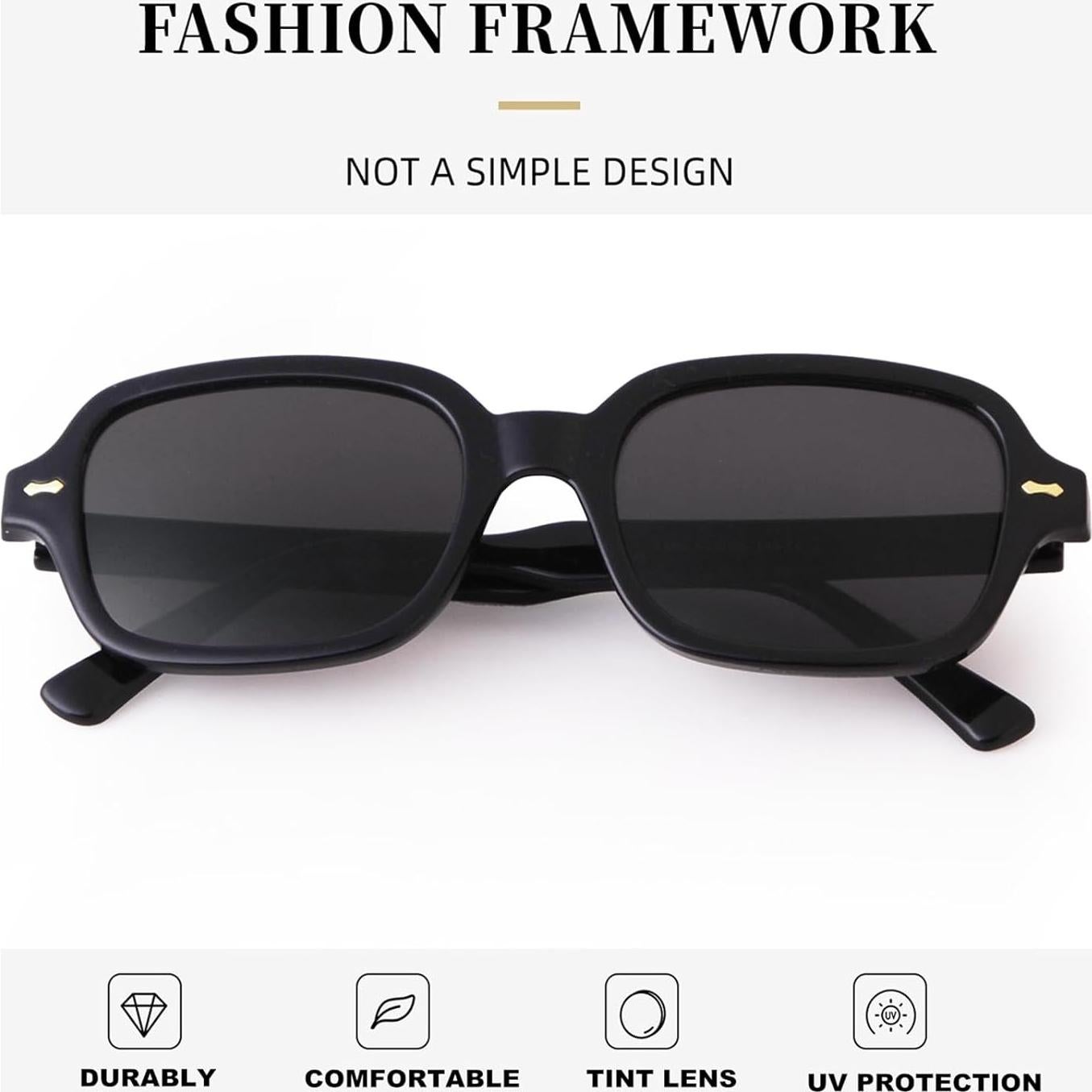 Gafas de sol cuadradas retro ADE WU para mujeres UV400