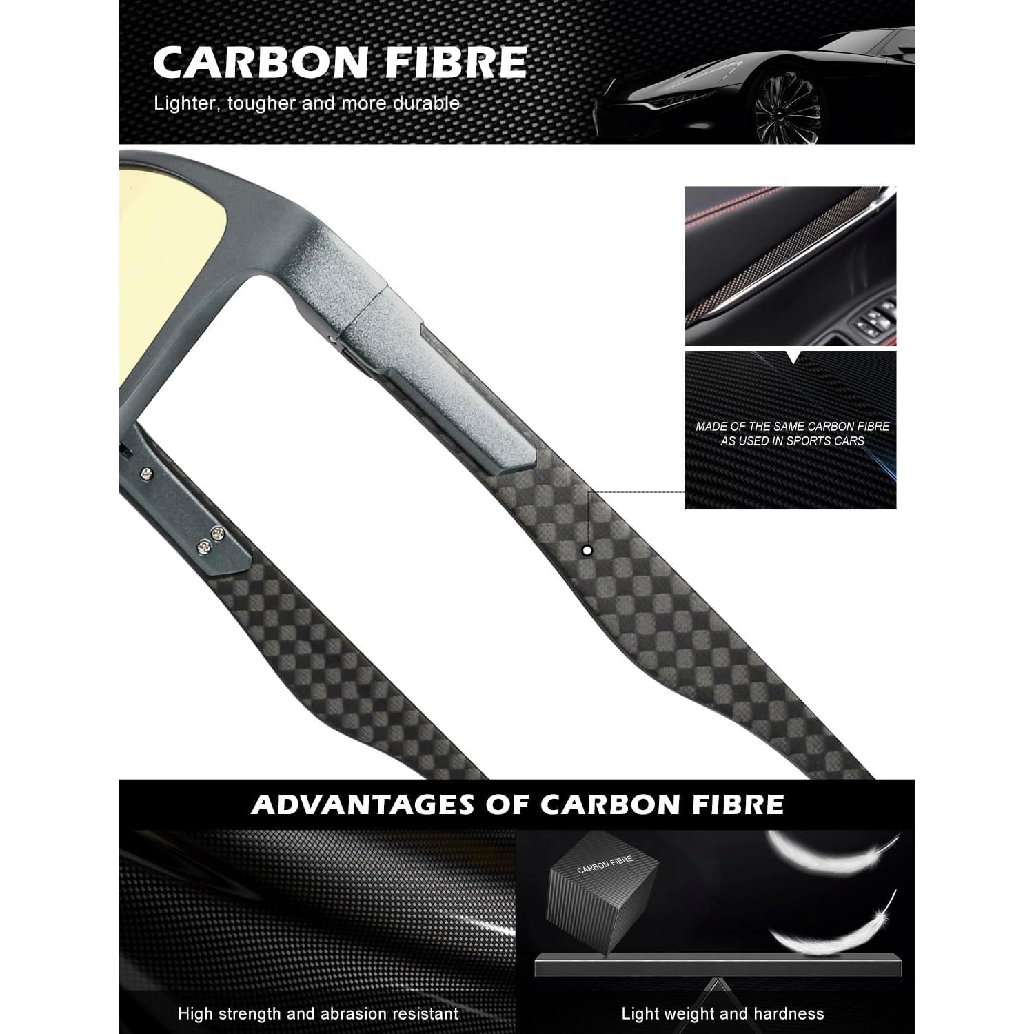 Gafas de Luz Azul ANYLUV Fibra de Carbono Gunmetal 65% Bloqueo