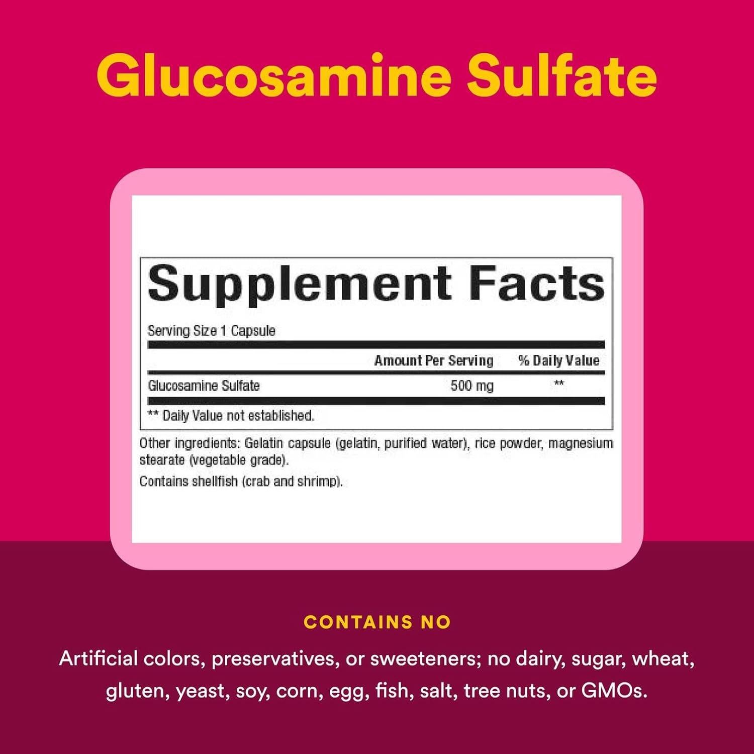 Sulfato de Glucosamina Factores Naturales 180 Cápsulas 140g