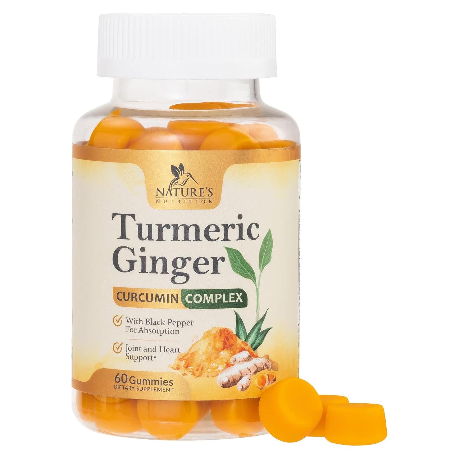 Gomitas de Cúrcuma y Jengibre Nutrición de la Naturaleza - 60 Unidades