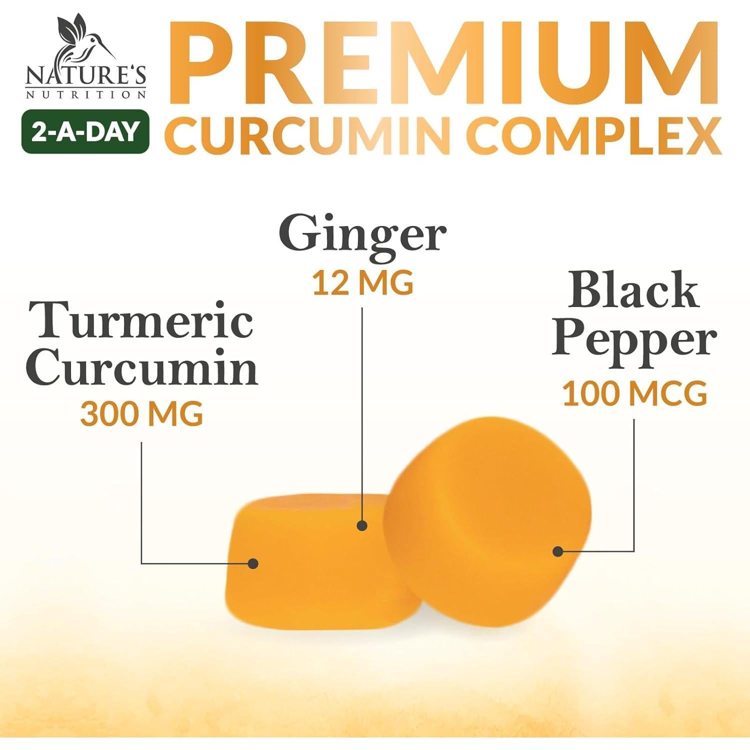 Gomitas de Cúrcuma y Jengibre Nutrición de la Naturaleza - 60 Unidades