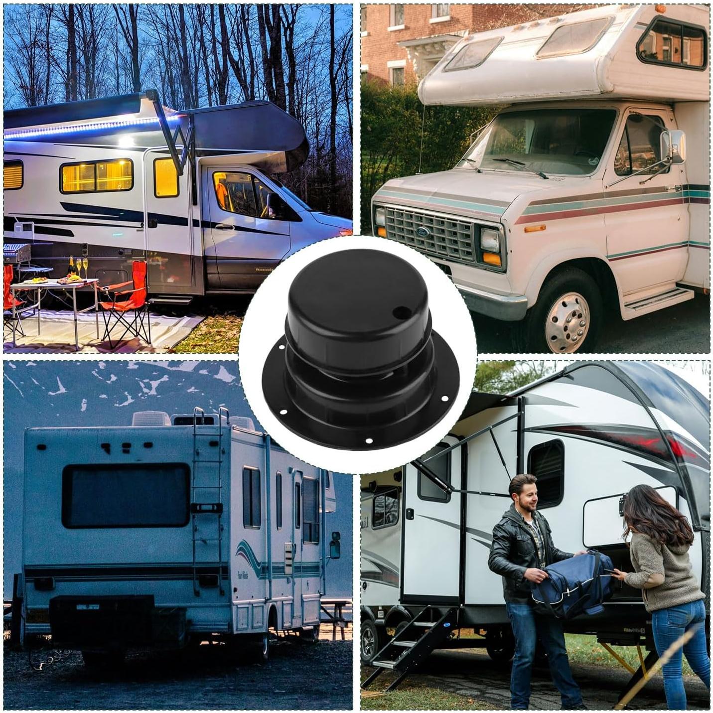 Cubierta de Ventilación de Techo RV Negra 13.4x13.4cm