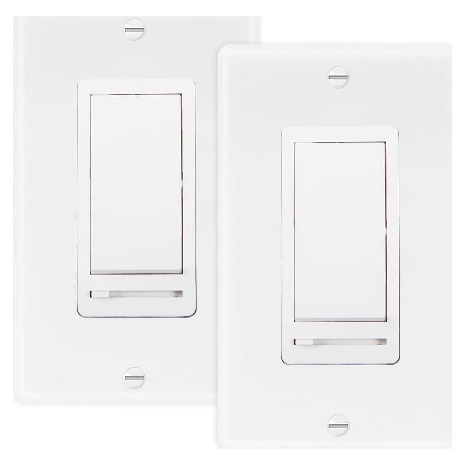 Interruptor de Luz Regulable Maxxima 600W 3 Vías Blanco - 2 Paquete