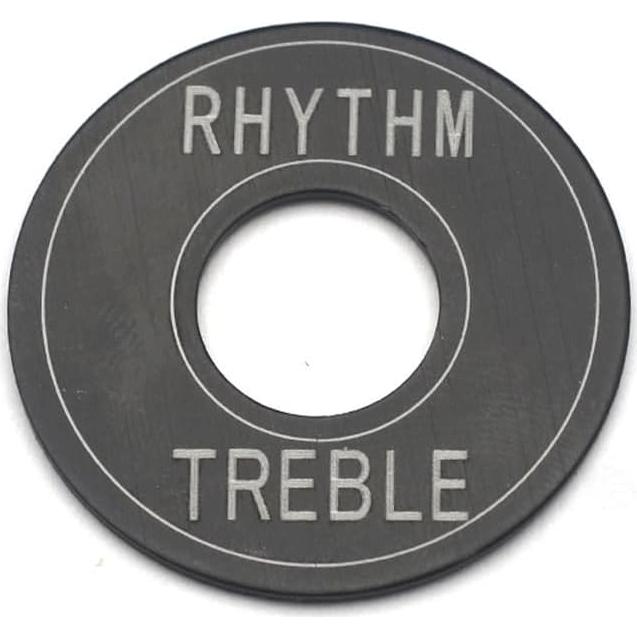 Anillo Interruptor Guitarra Aluminio ROZILO 2 Pcs 13mm Negro